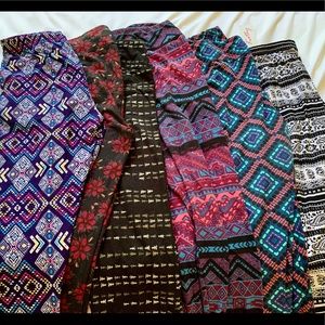 Set of 6 plus size leggings